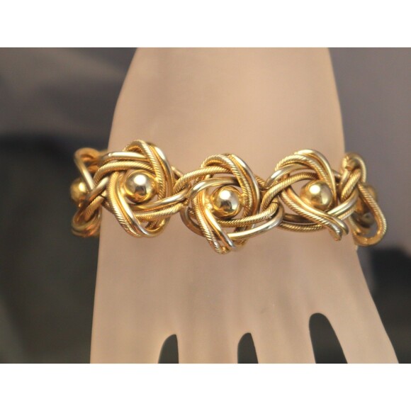 Vintage Kramer Bold Chunky Bracelet Knots - Picture 1 of 5